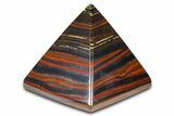 Polished Tiger Iron Stromatolite Pyramid - Billion Years #379595-1